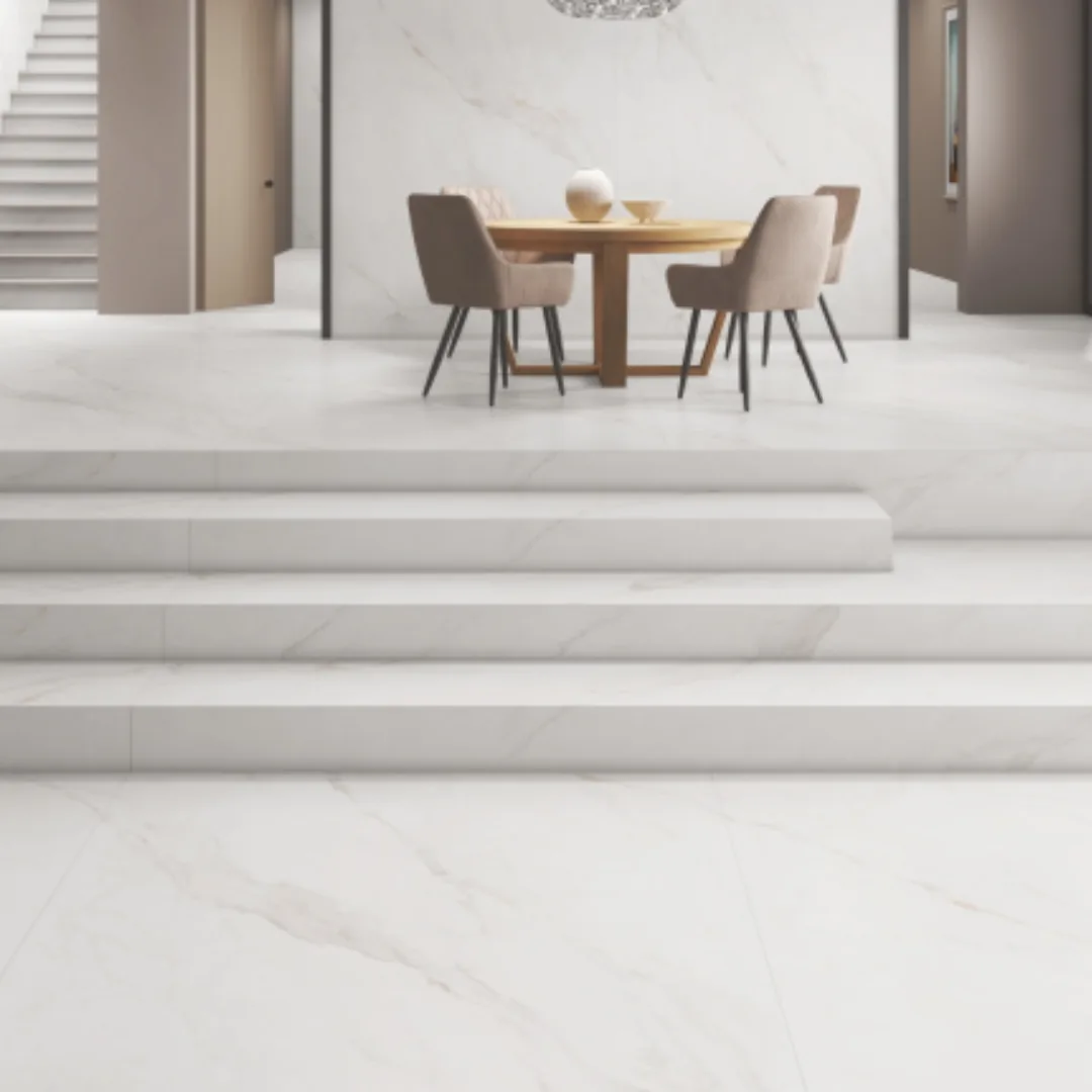 Creanza KJ - Solomon White, marble-look wall tile for bathroom
